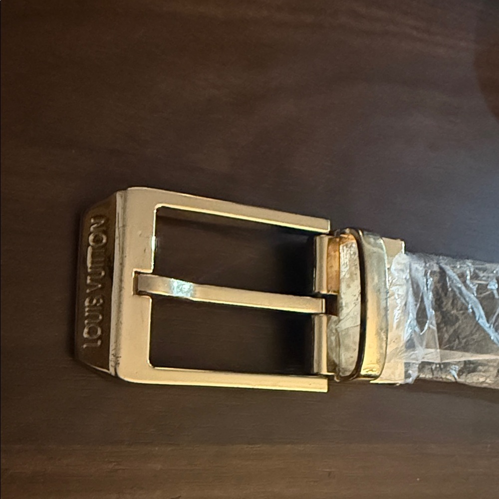 Louis Vuitton Gold and Brown Belt